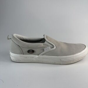 Vans Public Slip On Shoes Mens Gray Leather Skateboarding Duracap Collab Low